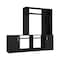 Tuhome Kava Entertainment Center, 6 External Shelves, 2 Door Cabinet, Storage Spaces  TV's up 37in, Black CLW6717 - alternate 8